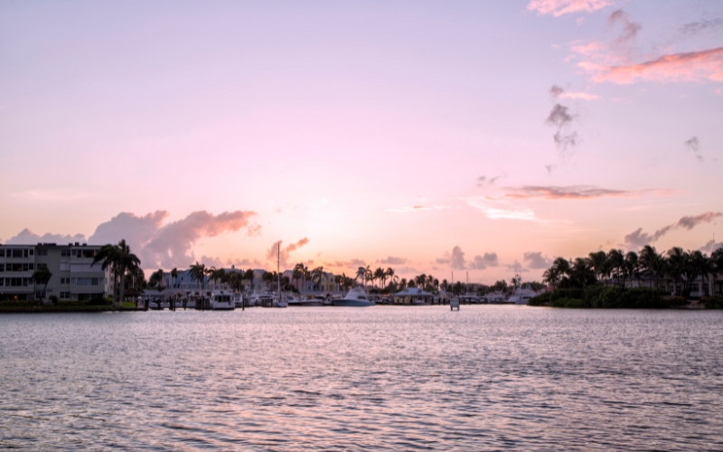 sunset view on a cruise
