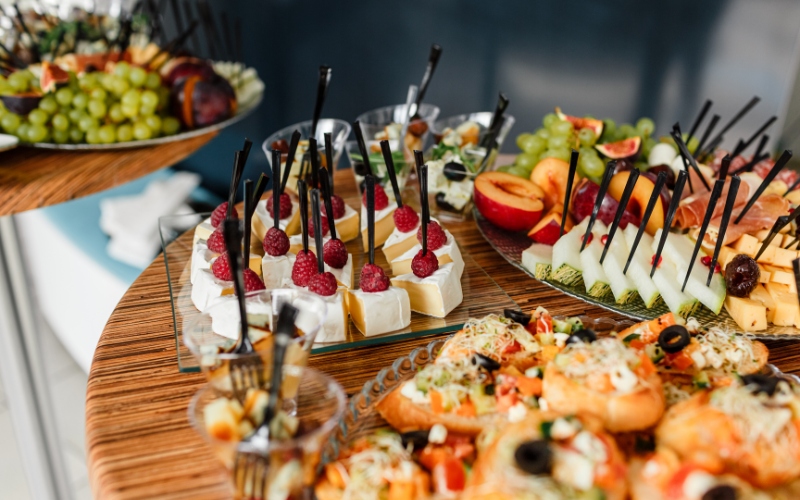 delicious food on a yacht in Fort Lauderdale