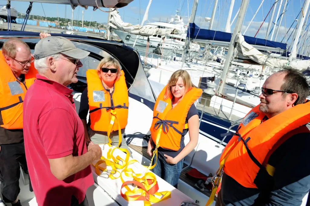 group of people enjoying a sunny day with a private charter experience